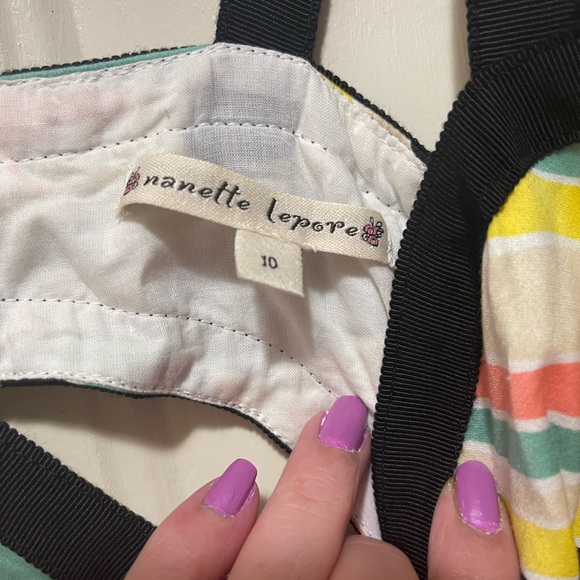 Nanette Lepore Multi Color Open Back A Line Summer MIDI Dress - Picture 9 of 12